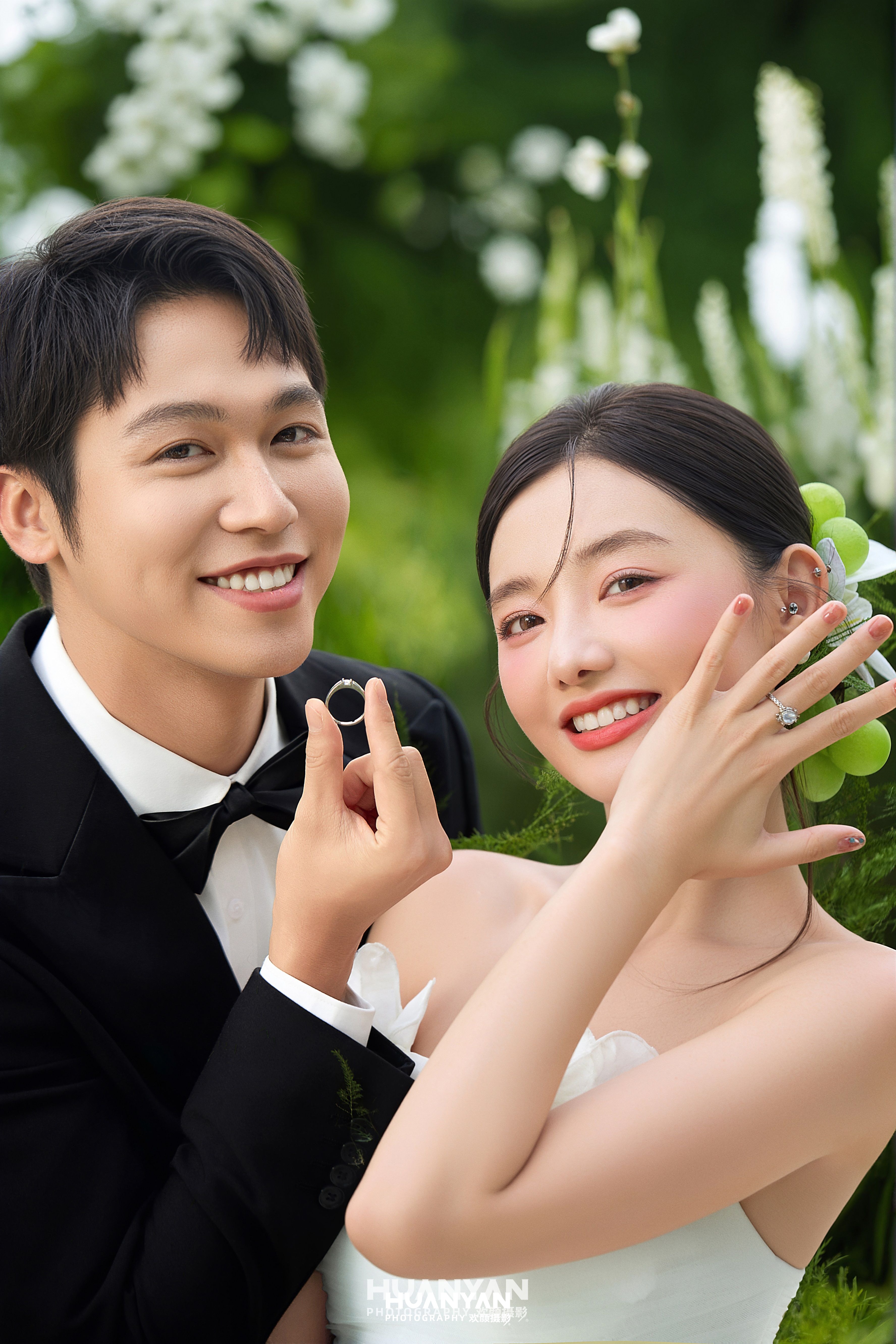 青野告白：韩式温柔婚纱照户外自然实拍