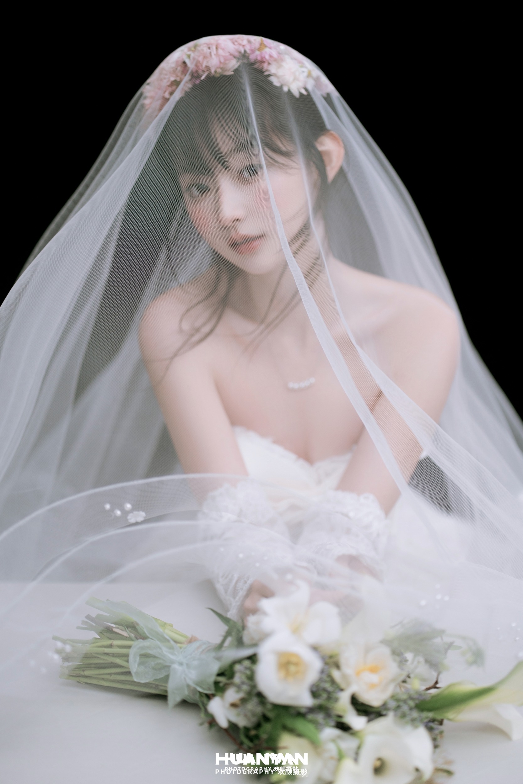 室内影棚韩式温柔婚纱照实拍（柔光叙事系列）
