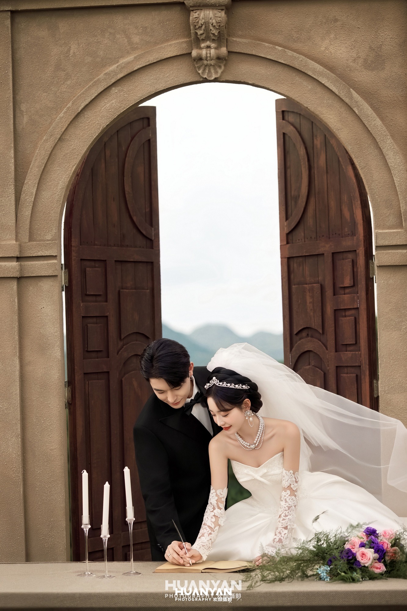 韩式温柔婚纱照 · 户外自然场景 · 执笔为盟客片