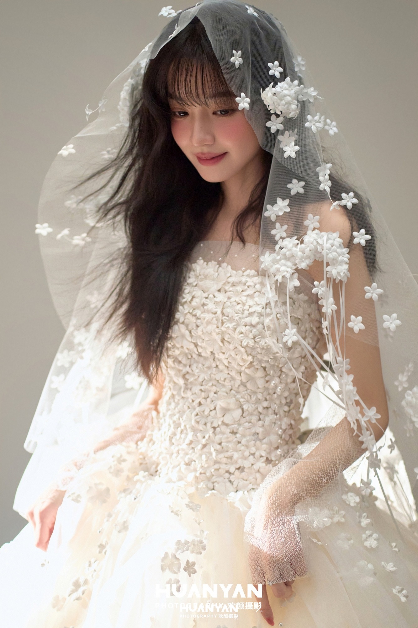 韩式温柔婚纱照 · 室内影棚场景 · 粉羽来信客片