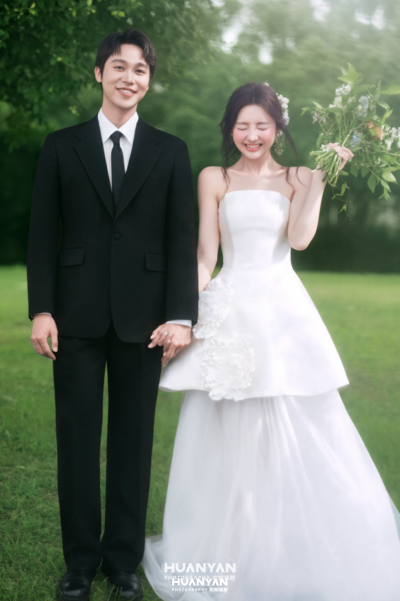 户外自然清新自然婚纱照实拍（林深回眸系列）