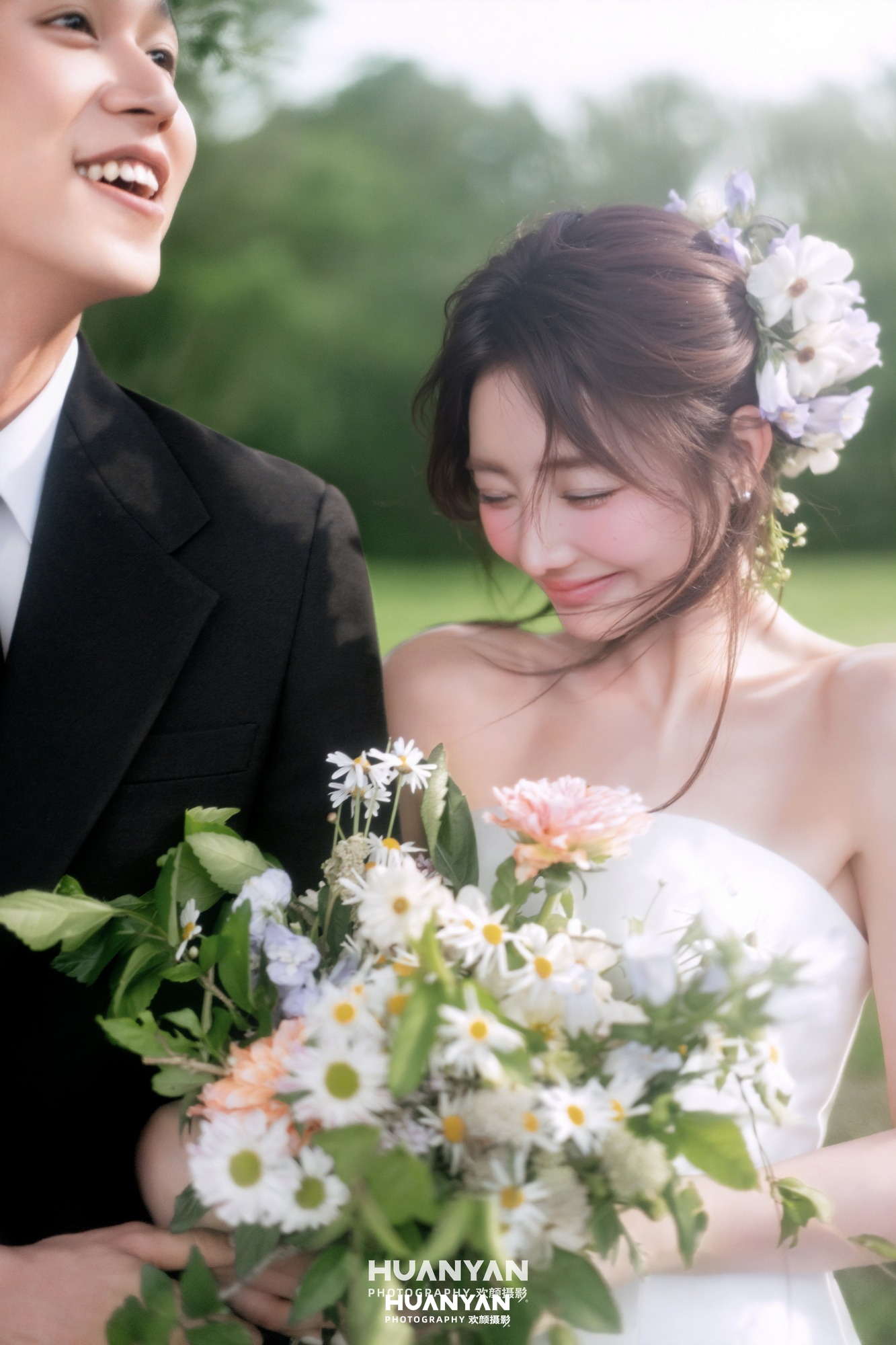 清新自然婚纱照 · 户外自然场景 · 林深回眸客片