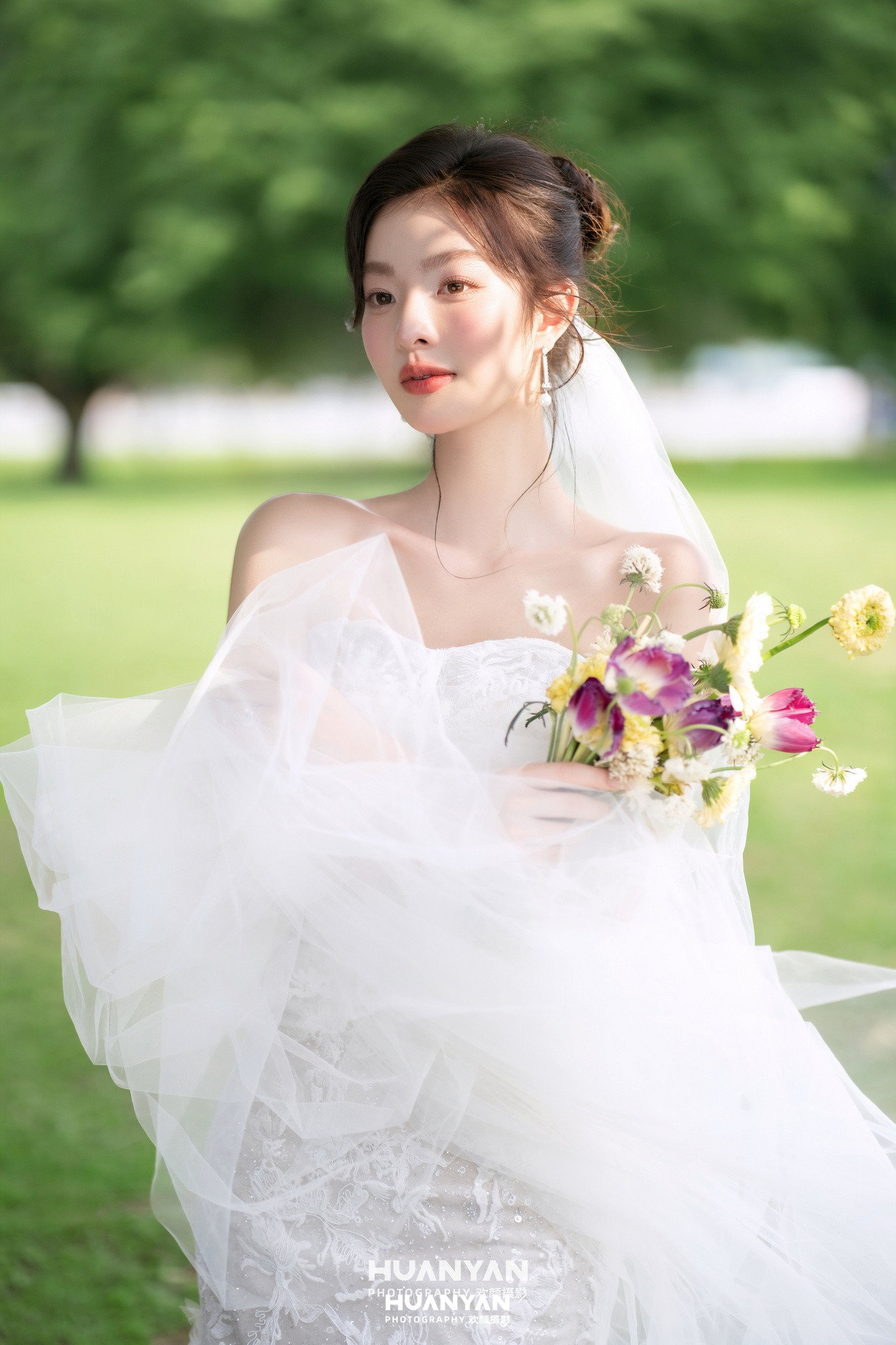 户外自然清新自然婚纱照实拍（草色新约系列）