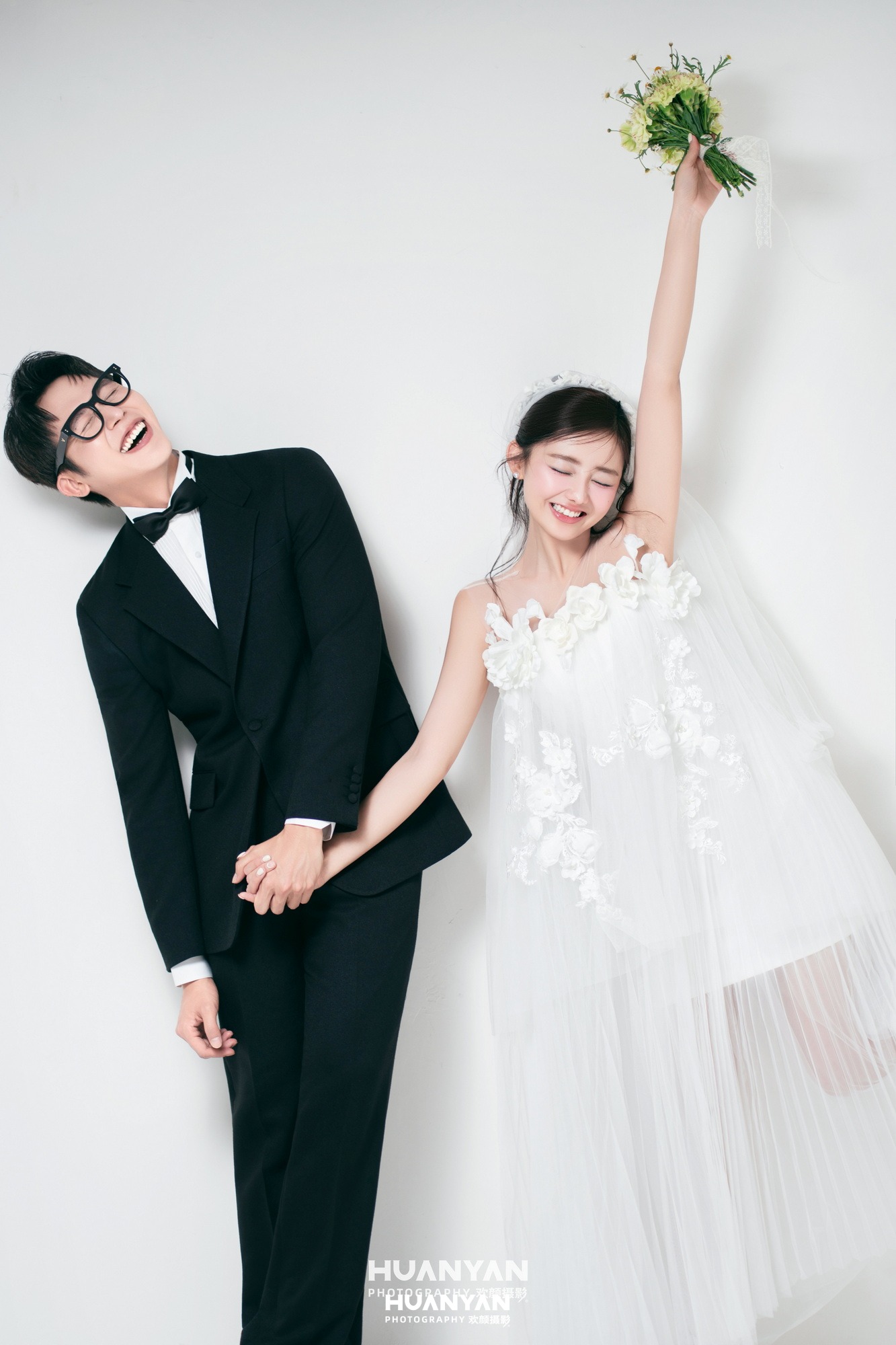 韩式温柔婚纱照 · 室内影棚场景 · 小朵欢喜客片
