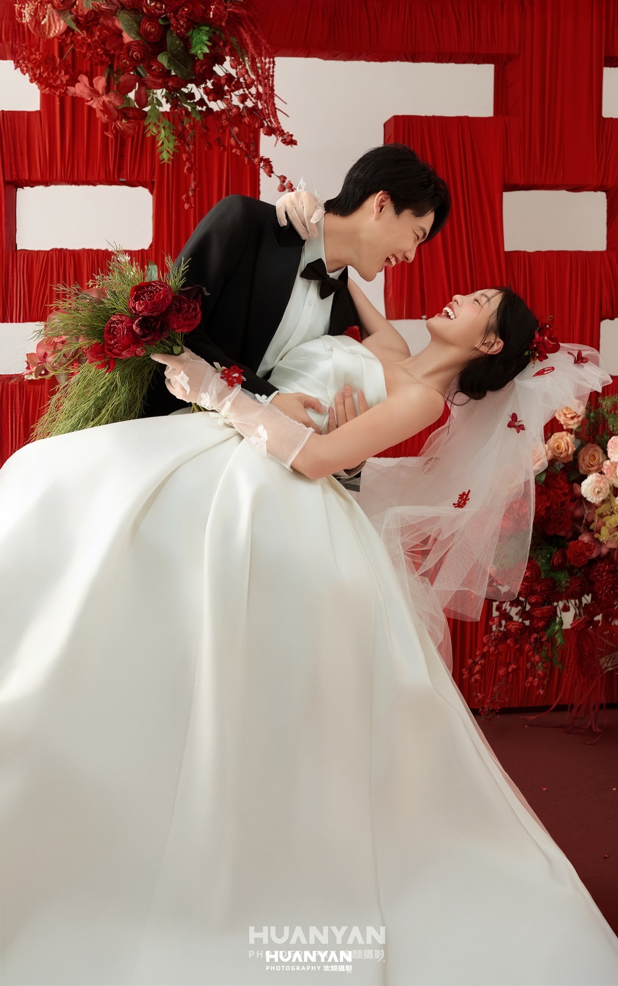 室内影棚中式喜嫁婚纱照实拍（满堂囍事系列）