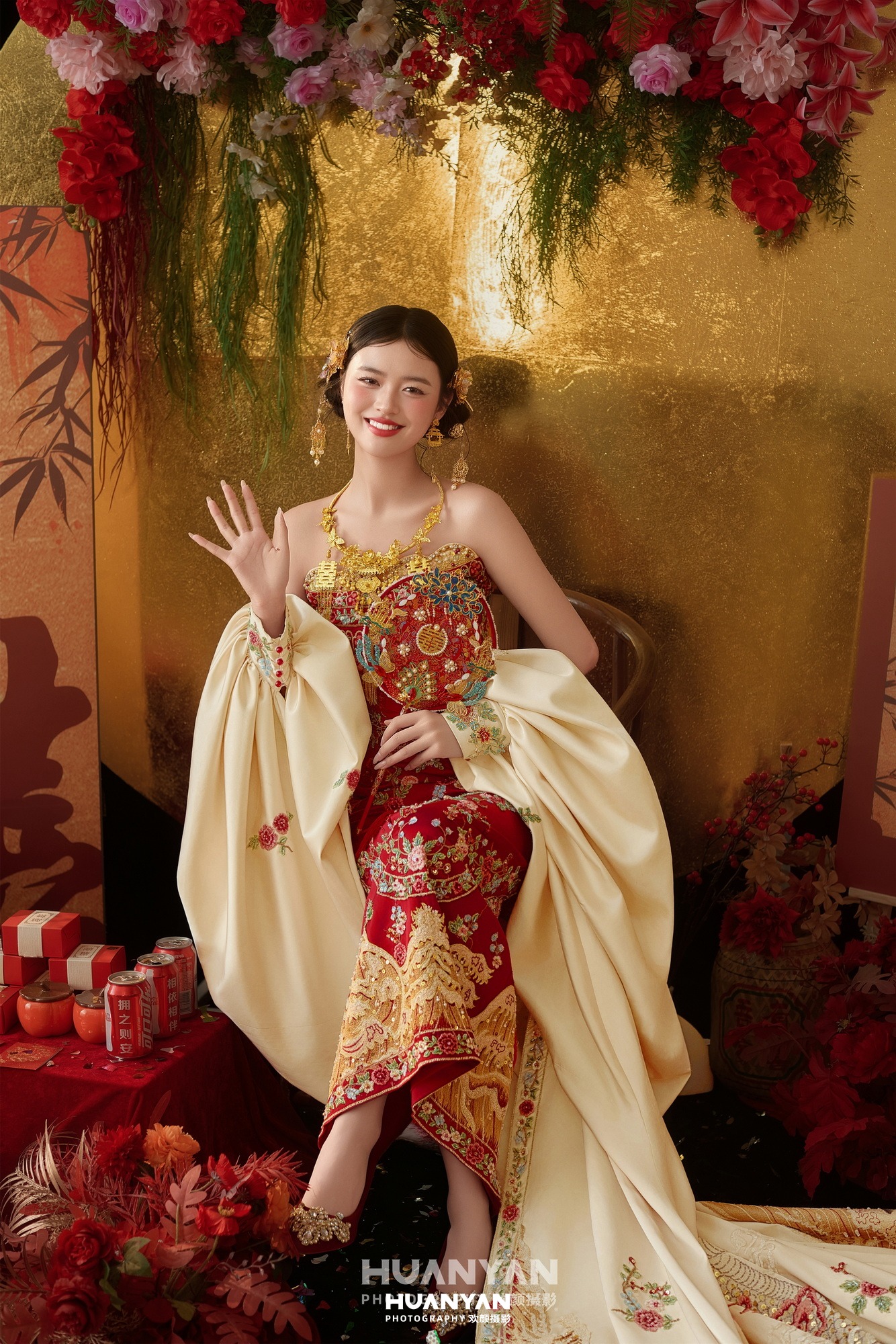 新中式婚纱照 · 室内影棚场景 · 金屏囍事客片