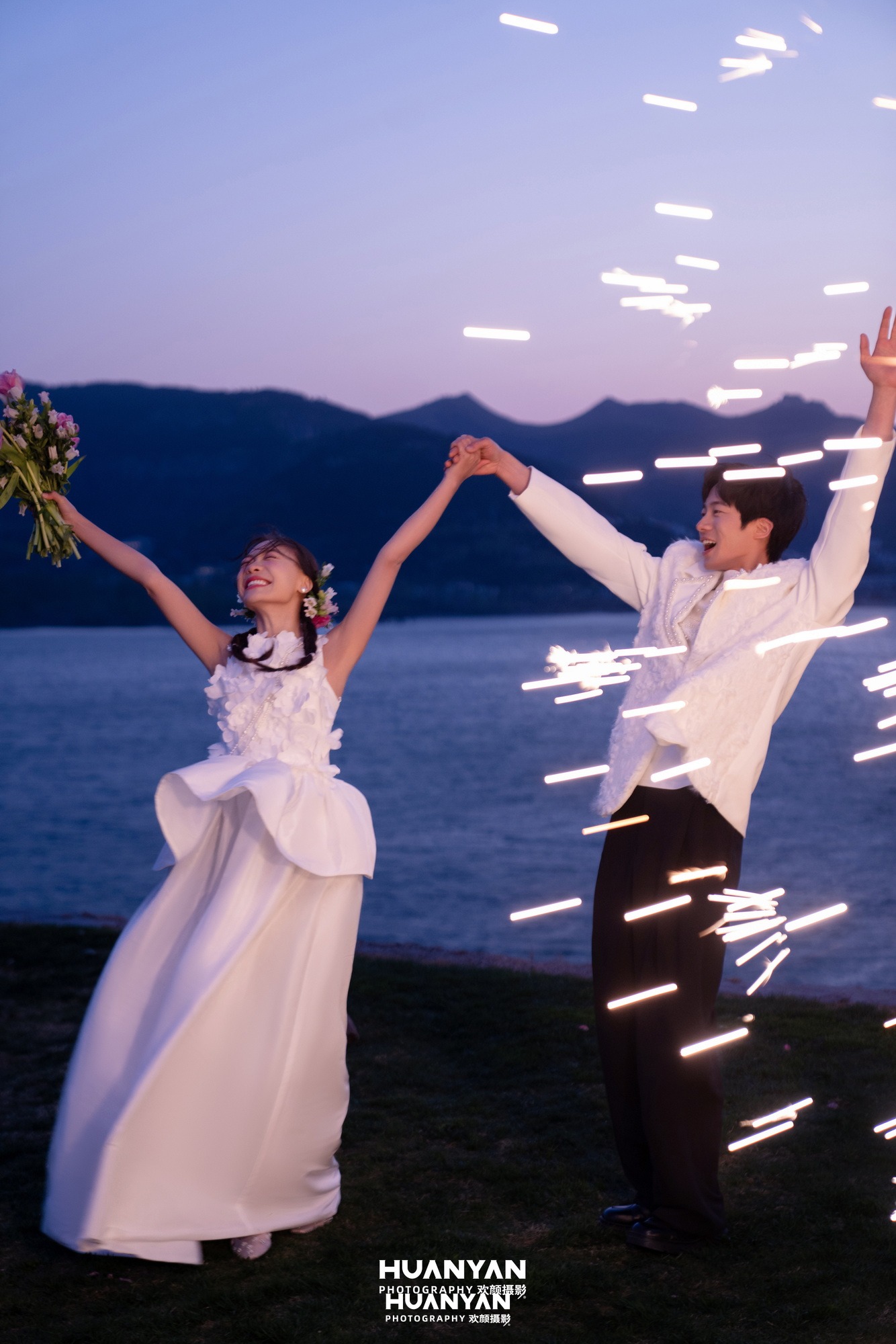 户外自然韩式温柔婚纱照实拍（星火告白系列）