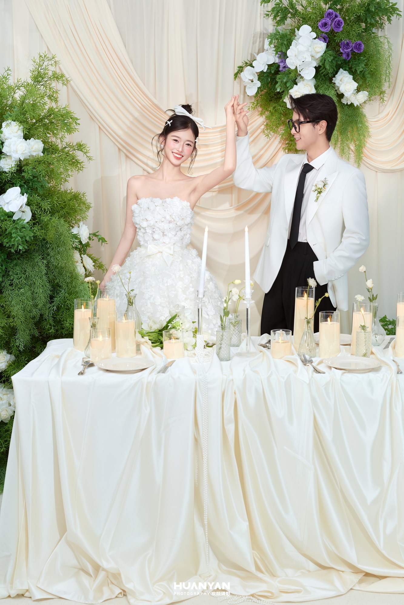 韩式温柔婚纱照 · 室内影棚场景 · 甜日预告客片