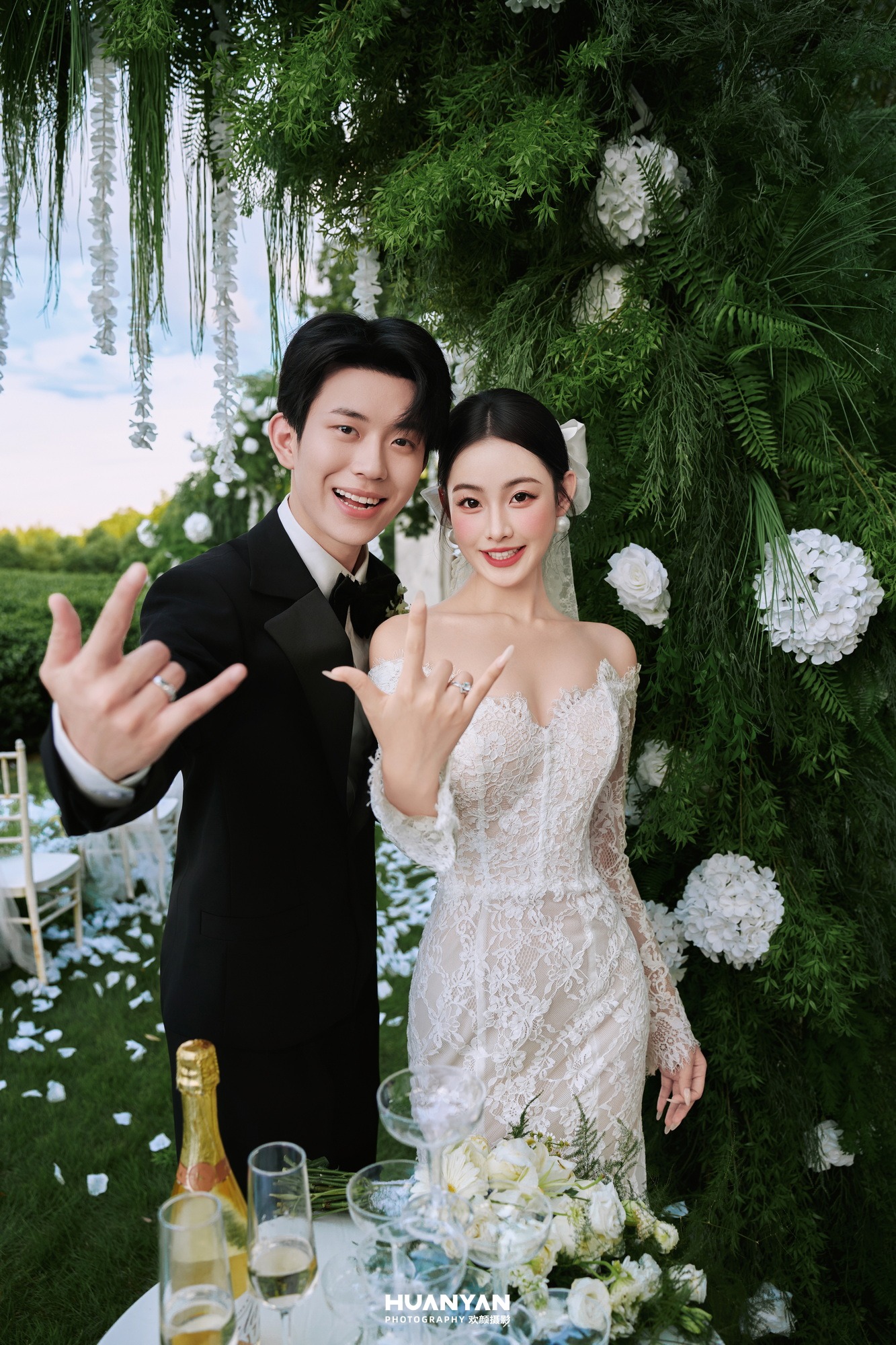 绿野誓约：清新自然婚纱照户外自然实拍